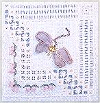 Stumpwork class from Victoria Sampler called dragonfly lace.  The wings are fused ribbon edged with buttonhole stitch which was my choice of finishing.  Stitched by Karen Willett
