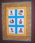 The Indian Girls were done on my Babylock embroidery machine. I then use my Quilting Pro to do the layout. I did this in one afternoon. 