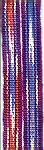 This is a faux ikat band done on an inkle loom in Shirley Berlin's workshop at the So CA Conference in March, 2005.
The warp started out as red-violet, white and yellow stripes, painted with blue and
