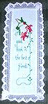 Donna Barrett's cross-stitched bookmark, from our 2005 Bookmark Swap.
