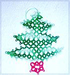 Wendy's ornament is designed by Monica Hahn, from her book &quot;Christmas Angels and Other Tatting Patterns.&quot;  From our 2005 Holiday Ornament swap.