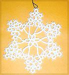 Here's Kathy's tatted snowflake, from a Dover publication.  From our 2005 Holiday Ornament swap.