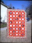 This is one of the quilts I finished while staying with Judi. It's very similar to two others I made as Christmas presents for friends here in Scotland. This one has been sent to a friend in Maryland.