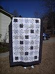This is the black, white and cream music quilt option. This one has also been sent to a friend in Maryland.

Catriona, Edinburgh