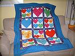 This is the mystery quilt I began at a class in Quilts and Fixin's in Jonesboro, Georgia when I was visiting Judi R last year. I finished the centre of the top a few days after the class and finally g