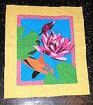This is a paper pieced quilt I did because I enjoy watching the fish in my pond and I though it would be fun to have them inside too.

Kyra