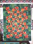 This is the top of the green and orange hunter's star quilt I've been working on for the last few weeks. The idea came from Jan Krentz's HS book with adaptations from myself. I don't think I'm going t