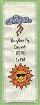 Bookmarks donated by Kyra Tenpenny. The bookmarks were machine embroideried. They are designed by Kyra Tenpenny using Pedesign and Turbocross.