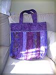 This is a badly taken photograph of the first bag I made in the 'series' I've been creating this autumn. It was given to my cousin Barbara for her birthday. 

Catriona, Edinburgh