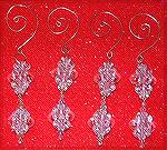 These Crystal Dangle Drops were done by Patricica Tenpenny with a Make It Christmas Holiday Ornament Kit by Hobby Lobby. She made a small change by adding a couple of  colored beads on the bottom dang