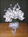 A second view of the "money bouquet".  I got the idea while browsing the Internet for ideas on how to make a money tree.