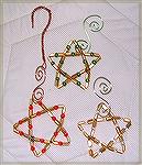 This ornament was made and designed by Patricia Tenpenny. This ornament can be one long hanging ornament or divided into three seperate ornaments.