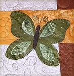 This is a close up of the appliqued butterfly on my quilt.
Kyra