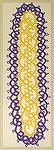 This bookmark was tatted by Wendy Durell. It is a bookmark designed by Nancy Price.