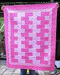 This quilt was made with rectangles I cut on my studio die cutter. They were 3 1/2 x 6 1/2" rectangles. I pieced the top in a day. I quilted the final piece with my Babylock Jane and my quilt motion s