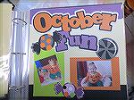 This is the October fun scrapbook page. Kyra