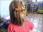 This is a Curly-Q hair ornament from Leisure Arts one-skein of less project.