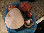 The larger whitish mushroom is a puffball. The smaller brownish mushrooms are King Bolete's. All were harvested within a few miles of the house.
Tony
