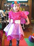 Eva in her 2015 Fairy outfit. She was trying to fly while we were trying to take a picture.
Kyra