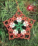 This ornament was made by Wendy Durell. It was tatted from a pattern by Lesley Bray in the Ring of Tatters Newsletter.