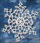 This beautiful tatted snow flake was made by Wendy Durell.