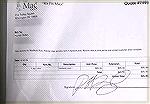 Copy of the receipt for the now famous Hunter Biden laptop computer, includes his signature