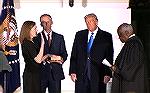 October 26, 2020  Swearing In ceremony for Justice Amy Coney Barrett. administered by Justice Clarence Thomas, the longest serving Justice of the Supreme Court.