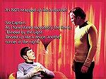 Funny graphic of Spock explaining a song lyric to Capt. Kirk.