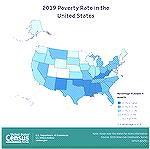 Census Bureau map showing poverty levels 2019